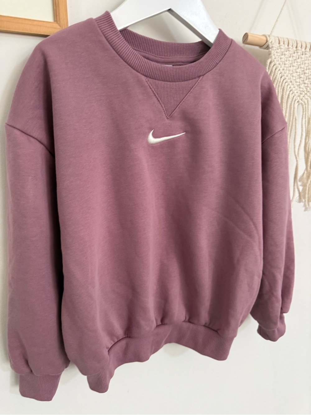 Nike - 6x (6-7y) - mauve logo sweatshirt - Picture 5 of 11